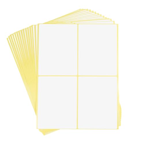Nynkyon 60 Stück Weiße Etiketten Selbstklebend, 76x100mm, Klebeetiketten zum Beschriften, Universal Klebeetiketten Nynkyon 60 Stück Weiße Etiketten Selbstklebend, 76x100mm, Klebeetiketten zum Beschriften, Universal Klebeetiketten von Nynkyon
