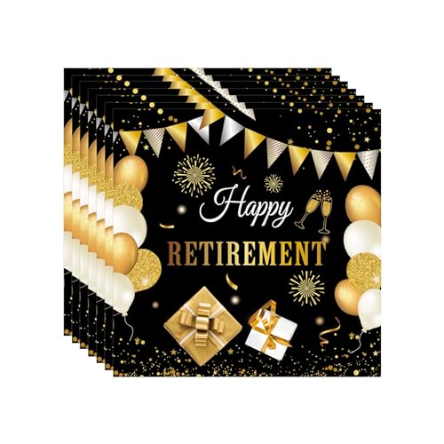40 Servietten "Happy Retirement" – Party-Dekorationen für den Ruhestand (40 Stück) von Nytlivet