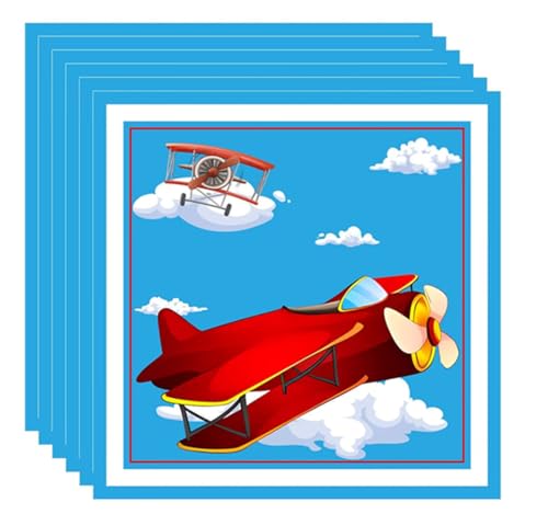 Servietten Flugzeug, 40 Stück Servietten Kindergeburtstag, Papierserviette Segelflugzeuge Happy Birthday Kindergeburtstag Tissue, Mädchen Jungen Tischdeko Party Deko von Nytlivet