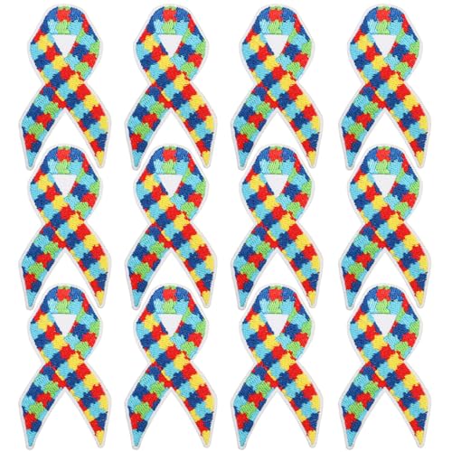 12pcs Stickflächen, 1, 7 x 3, 1 Zoll nähen auf/Klebstoff/Eisen auf Flecken Anwendung für Kleidung, Kleid, Hut, Jeans, DIY -Accessoires Eisen von Nyutcwe