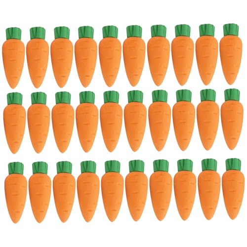 30pcs niedliche Radiergummis karotte geformte realistische Gemüsegummi-Radiergummi ungiftig umweltfreundliche Multi-Gebrauchs-Malereien für Schulbüros von Nyutcwe