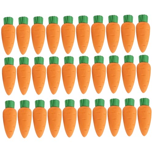 30pcs niedliche Radiergummis karotte geformte realistische Gemüsegummi-Radiergummi ungiftig umweltfreundliche Multi-Gebrauchs-Malereien für Schulbüros von Nyutcwe