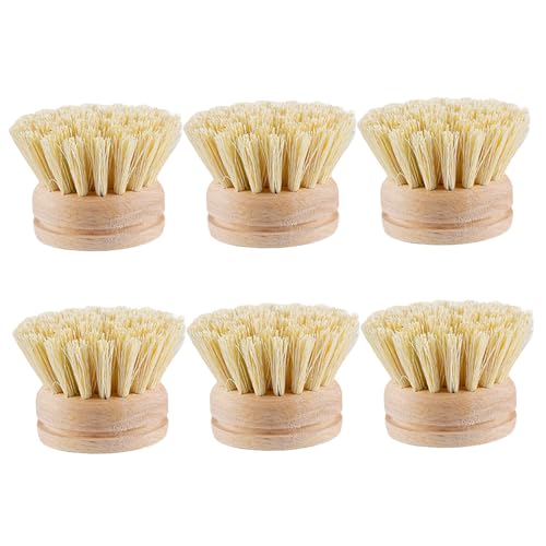6 -pcs -Schale Pinsel -Ersatzkopf, 2x2 Sisal Dish Scrub Pinsel Ersatzkopf, hölzerne runde Reinigung für Topf, Pfanne, Tablett 6 -pcs -Schale Pinsel -Ersatzkopf, 2x2 Sisal Dish Scrub Pinsel Ersatzkopf, hölzerne runde Reinigung für Topf, Pfanne, Tablett von Nyutcwe