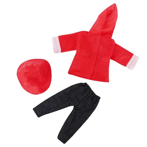 Nyutcwe 18 Zoll Puppe Regenmantel 1 Set beinhaltet Hut, Hosen und Mantel süße amerikanische Puppenkleidung DIY Dekorative Kleidung Geschenke für Mädchen, Style3 von Nyutcwe