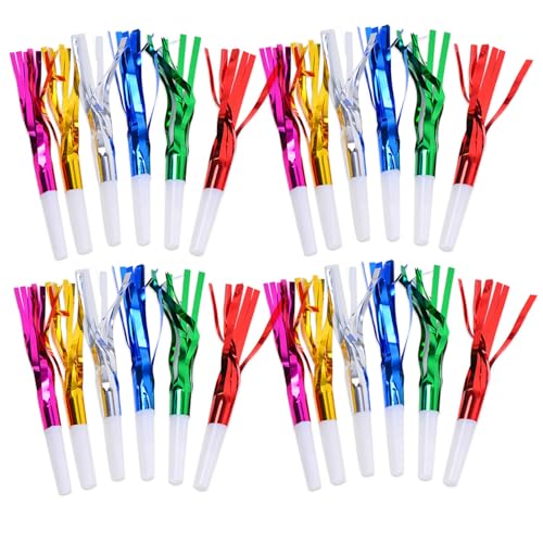 Nyutcwe Party Gefälligkeiten von Lärmmachern, 24 pcs 6, 7 -Zoll -Party -Lärmhersteller mit Glitzerfressen, Plastikgebläsen, für Kinder Sportspiele von Nyutcwe