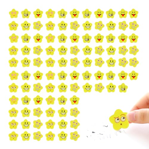100 lustige Emoticon-Stern-Radiergummis, Weihnachtsgeschenkset für Kinder, knetbarer Radiergummi, Emoticon-Radiergummiblock 100 lustige Emoticon-Stern-Radiergummis, Weihnachtsgeschenkset für Kinder, knetbarer Radiergummi, Emoticon-Radiergummiblock von NyxSeat