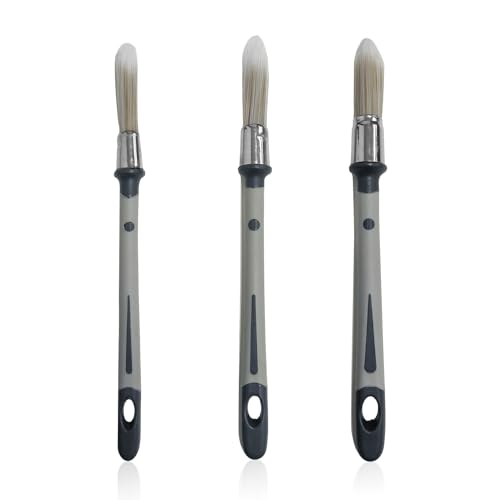 3-Teilige Pinsel Mit Runder Spitze, Fugenpinsel Mit Langem Griff, Staubpinsel Mit Spitzer Spitze, Mehrzweckpinsel, Kantenmalwerkzeug 3-Teilige Pinsel Mit Runder Spitze, Fugenpinsel Mit Langem Griff, Staubpinsel Mit Spitzer Spitze, Mehrzweckpinsel, Kantenmalwerkzeug von NyxSeat