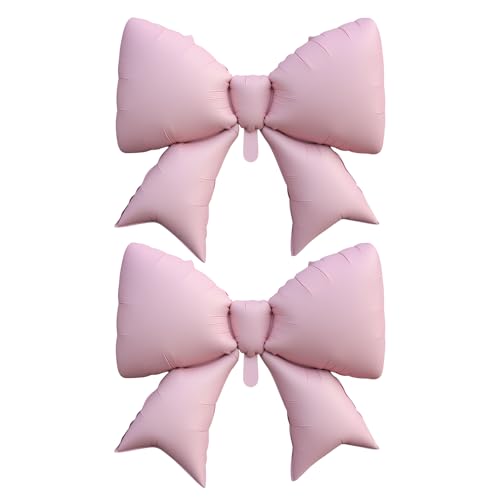 Nzexlyva 2 Stück rosa Schleifenballons, riesige Luftballons, Schleifendekorationen, Themenballon-Dekorationen für Geburtstag, Hochzeit, Verlobung, für Frauen, Mädchen, Baby-Geburtstagsparty-Zubehör von Nzexlyva