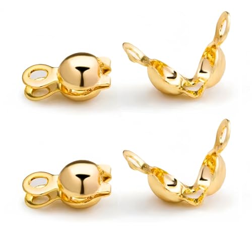 Quetschperlen aus Gold fürdie Schmuckherstellung, 4 mm, Knotenabdeckungen fürSchmuckherstellung, Knotenabdeckungen für selbstgemachte Armbänder, Halsketten, 100 Stück Quetschperlen aus Gold fürdie Schmuckherstellung, 4 mm, Knotenabdeckungen fürSchmuckherstellung, Knotenabdeckungen für selbstgemachte Armbänder, Halsketten, 100 Stück von Nzoike