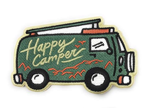O'Houlihans - Happy Camper Patch - Camper Van Patch - Adventure Patch - Camper Patch - Camping Patch - Perfekter Patch für Rucksäcke, Hüte, Jacken von O'Houlihans