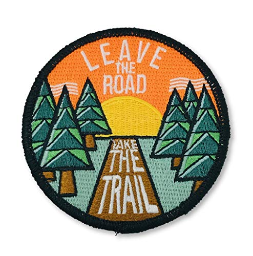 O'Houlihans - Leave The Road Take The Trail Patch – Wandern Camping Reise Abenteuer Patch – Aufbügler von O'Houlihans