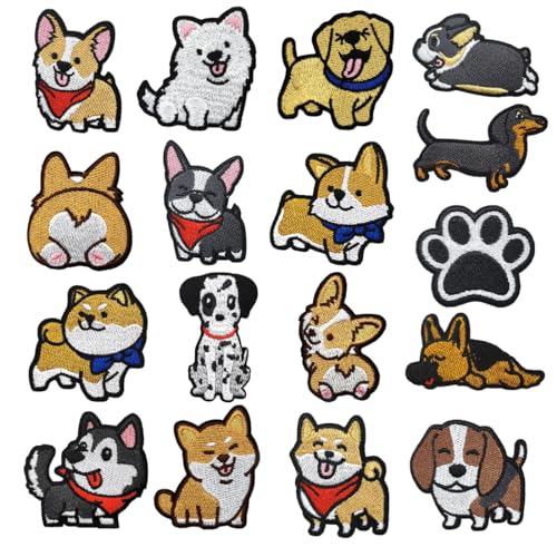 17 Stück Welpe Aufnäher zum Aufbügeln,Patches zum aufbügeln,Flicken Zum Aufbügeln Kinder,Bügelflicken kinder,für Kleidung,T-Shirt,Jeans, Rucksack,Mützen,Diy 17 Stück Welpe Aufnäher zum Aufbügeln,Patches zum aufbügeln,Flicken Zum Aufbügeln Kinder,Bügelflicken kinder,für Kleidung,T-Shirt,Jeans, Rucksack,Mützen,Diy von O-Kinee