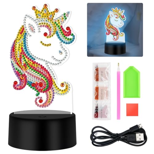 Diamond Painting Nachtlicht Basteln,Einhorn Diamantmalerei Lampe LED 7 Farben,Kreative DIY Nachtlicht Bastelset für 6-12 Jahre Kinder Geburtstagsgeschenk,Weihnachtsgeschenke,Urlaub Geschenk Diamond Painting Nachtlicht Basteln,Einhorn Diamantmalerei Lampe LED 7 Farben,Kreative DIY Nachtlicht Bastelset für 6-12 Jahre Kinder Geburtstagsgeschenk,Weihnachtsgeschenke,Urlaub Geschenk von O-Kinee