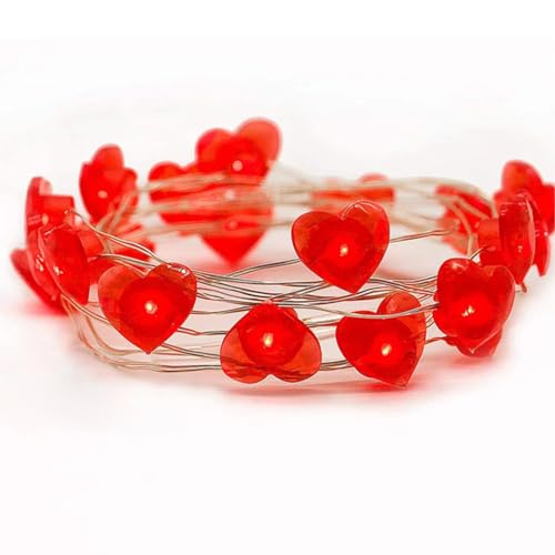 LED Herzförmige Lichterkette,200cm Lichterkette Herzen mit 20 Rote Glühbirnen,Valentinstag Dekoration,Muslim Eid Lichter String LED Herzförmige Lichterkette,200cm Lichterkette Herzen mit 20 Rote Glühbirnen,Valentinstag Dekoration,Muslim Eid Lichter String von O-Kinee