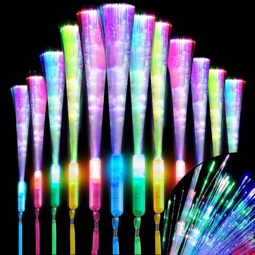 LED Leuchtstäbe Partyzubehör, 12 pcs Leuchtstab Glasfaser, LED Glow Sticks, Leuchtstab Kinder, Mitgebsel Kindergeburtstag, 3 Modi Blinkende, Gastgeschenke Kindergeburtstag, Party, Konzert, Hochzeit LED Leuchtstäbe Partyzubehör, 12 pcs Leuchtstab Glasfaser, LED Glow Sticks, Leuchtstab Kinder, Mitgebsel Kindergeburtstag, 3 Modi Blinkende, Gastgeschenke Kindergeburtstag, Party, Konzert, Hochzeit von O-Kinee