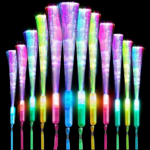 LED Leuchtstäbe Partyzubehör, 12 pcs Leuchtstab Glasfaser, LED Glow Sticks, Leuchtstab Kinder, Mitgebsel Kindergeburtstag, 3 Modi Blinkende, Gastgeschenke Kindergeburtstag, Party, Konzert, Hochzeit LED Leuchtstäbe Partyzubehör, 12 pcs Leuchtstab Glasfaser, LED Glow Sticks, Leuchtstab Kinder, Mitgebsel Kindergeburtstag, 3 Modi Blinkende, Gastgeschenke Kindergeburtstag, Party, Konzert, Hochzeit von O-Kinee