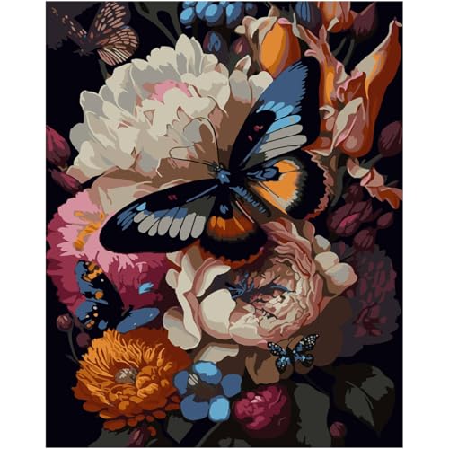 Malen Nach Zahlen Erwachsene Schmetterling, Painting By Numbers, DIY Handgemalt Ölgemälde Kit, Mit Pinsel und Acrylfarbe Leinwand für Frauen Home Deko Geburtstag Weihnachten Geschenk 40x50m(Rahmenlos) Malen Nach Zahlen Erwachsene Schmetterling, Painting By Numbers, DIY Handgemalt Ölgemälde Kit, Mit Pinsel und Acrylfarbe Leinwand für Frauen Home Deko Geburtstag Weihnachten Geschenk 40x50m(Rahmenlos) von O-Kinee