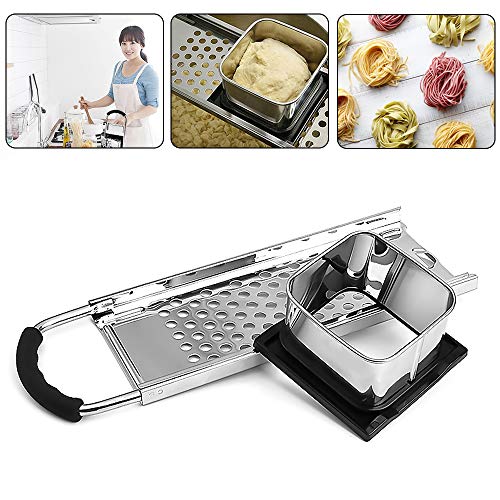 Knöpflehobel, Edelstahl Spätzlehobel mit Teigschlitten, Reibe, Spätzlereibe, Spätzlesieb, Spätzlepresse mit Teigkarte, Ideal für Spätzle und Knöpfle, Spülmaschinenfest Knöpflehobel, Edelstahl Spätzlehobel mit Teigschlitten, Reibe, Spätzlereibe, Spätzlesieb, Spätzlepresse mit Teigkarte, Ideal für Spätzle und Knöpfle, Spülmaschinenfest von O-Kinee