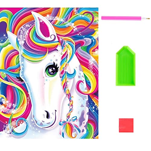 O&BTRC01 Diamond Painting Kinder, Erwachsene Diamond Painting Bilder Einhorn 5D Diamant Painting Bilder Kinder, Diamond Painting Mädchen von O&BTRC01