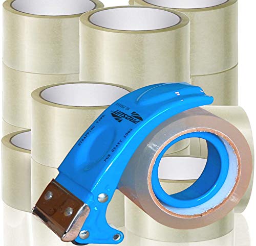 Klebeband Packband Paketband Paketklebeband transparent 50 mm x 60 Meter 20 Rollen strong 1 Handabroller von O&W Security