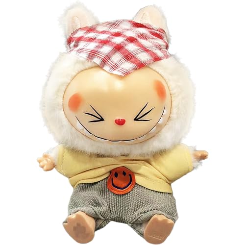 O³ Puppenkleidung für 17cm Puppe - Passend für Labubu - Kleidung Set mit Outfit und Zubehör - Geschenk für Kinder und Puppenmamas (Gelb) von O³