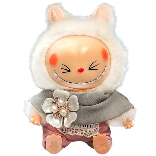 O³ Puppenkleidung für 17cm Puppe - Passend für Labubu - Kleidung Set mit Outfit und Zubehör - Geschenk für Kinder und Puppenmamas (Pink Blue) von O³