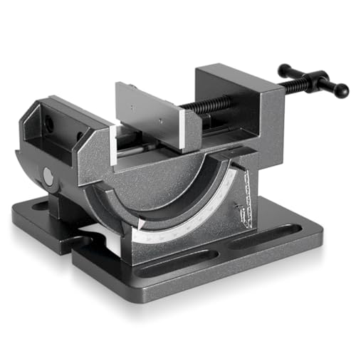 3 Oder 4 Zoll Hochleistungs-Schraubstock Mit Wiegenform 0–90° Winkelverstellung, Backenbreite 75/100 Mm Gusseisen Kippbarer Bohrmaschinenschraubstock, Für Fräsmaschinen Und Bohrmaschinen(Size:3In) von OABIWEGH