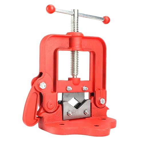OABIWEGH Hochleistungs-Rohrschraubstock Geschmiedeter Rohrschraubstock, Gusseiserner Jochschraubstock Rohrgewindebohrer-Schraubstock, Zur Rohrbefestigung(Size:Opening Range 10~80mm) von OABIWEGH