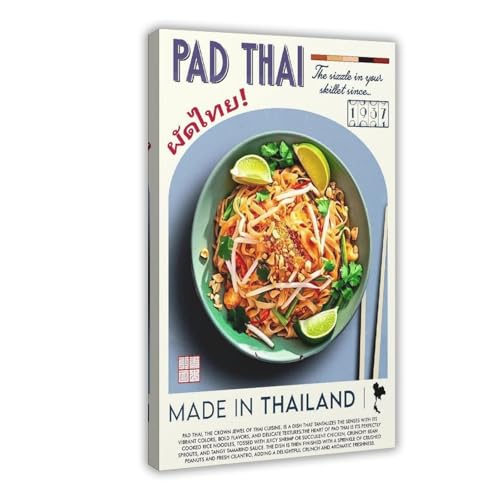 Pad Thailändische Küche Vintage Grafik Leinwand Poster Schlafzimmer Dekor Landschaft Büro Zimmer Dekor Geschenk 20 x 30 cm Pad Thailändische Küche Vintage Grafik Leinwand Poster Schlafzimmer Dekor Landschaft Büro Zimmer Dekor Geschenk 20 x 30 cm von OAHFDF