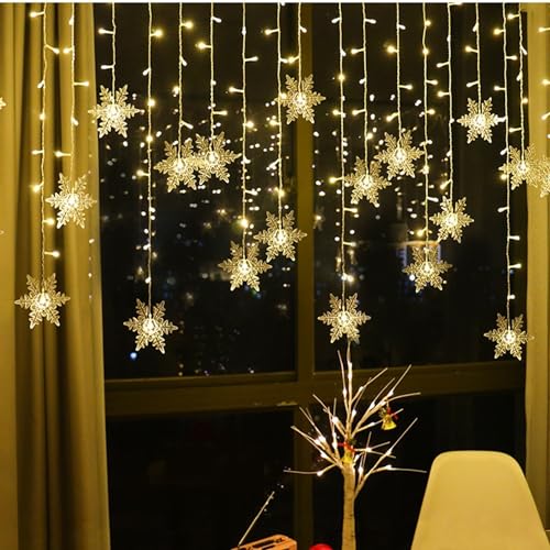 OAICIA Lichterkette LED Sterne Lichterketten 96 LED 3.5m Weihnachten Licht mit Stecker IP44 Wasserdicht Außen Innen 8 Modi Light für Weihnachten Halloween Balkon Vorhang Garten Party - Warmweiß OAICIA Lichterkette LED Sterne Lichterketten 96 LED 3.5m Weihnachten Licht mit Stecker IP44 Wasserdicht Außen Innen 8 Modi Light für Weihnachten Halloween Balkon Vorhang Garten Party - Warmweiß von OAICIA