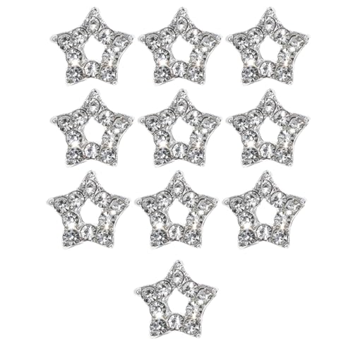 10x/Set Star Nails Charme Baumeln Sternnägel Kunst Charme Schöne 3D Strassstar Nails Charm Nails Dekorationen von OAJABBGE