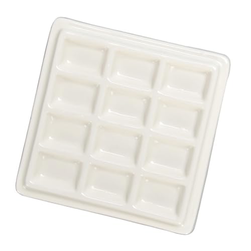 12 Gitter Keramikkünstler Farbe Palette Keramik Mischschale Aquarellfarbe Palette Für Maler 12 Gitter Keramikkünstler Farbe Palette Keramik Mischschale Aquarellfarbe Palette Für Maler von OAJABBGE