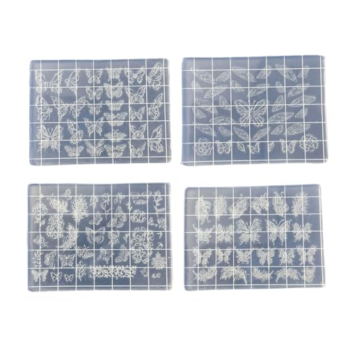 4pcs Silikon Schmetterlingsformen Dekorative Schablonen Für Maniküreverstärkung Und Designkreationen Silikonnagelkunst Präge Schimmelpilzvorlagen von OAJABBGE