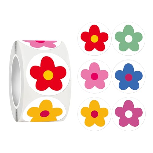 500pcs Blumen Dekorative Aufkleber 25mm Klebstoff Wraping Label Für Journalplaner Scrapbooking Children Belohnung Belohnung von OAJABBGE