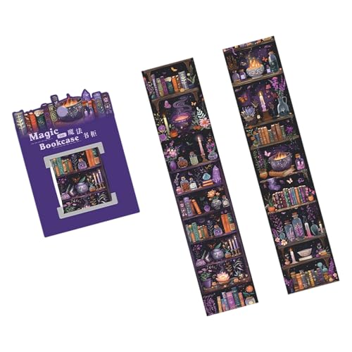 6Rolls Bookshelf Theme Dekoratives Band 40mmx2 Mc Scrapbooking Dekoration Aufkleber Für Journal Planer Notebook Wickeln Magischer Bücherregal Themenaufkleber von OAJABBGE