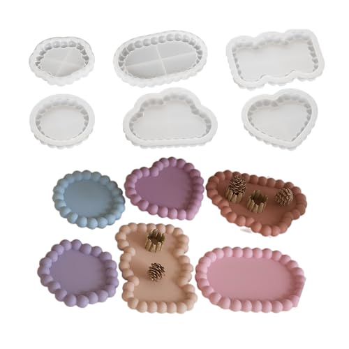 6pcs Flexible Silikonschalenform Epoxidharz Schmuck Schale Schimmelpilze Praktische Tasse Untersetzerform Für Handwerksliebhaber 6pcs Flexible Silikonschalenform Epoxidharz Schmuck Schale Schimmelpilze Praktische Tasse Untersetzerform Für Handwerksliebhaber von OAJABBGE