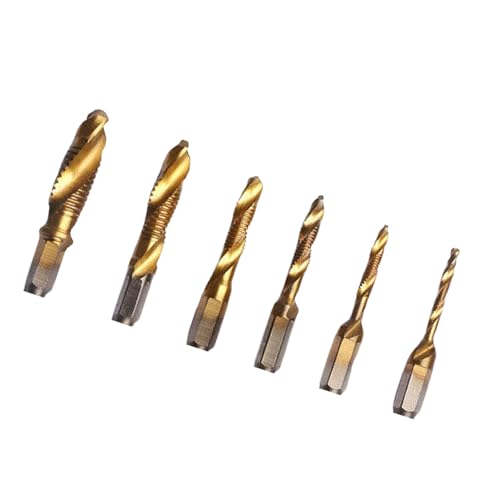 6pcs Schraubenhahnbohrer Bits TAPS Countersink Set Kombination Bit Hochgeschwindigkeit Stahl Stahlhahnbohrbohrbit Set Für Metall 6pcs Schraubenhahnbohrer Bits TAPS Countersink Set Kombination Bit Hochgeschwindigkeit Stahl Stahlhahnbohrbohrbit Set Für Metall von OAJABBGE
