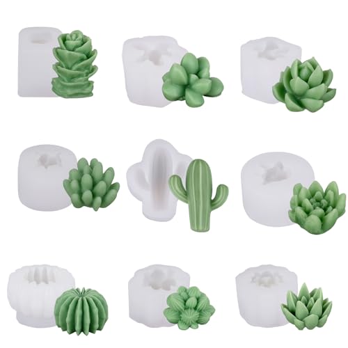 9/10pcs 3d Sukkulente Silikonformen Für Kerzenherstellung Und Epoxidharzen Art Realistic Cactus Designs Gussformen 9/10pcs 3d Sukkulente Silikonformen Für Kerzenherstellung Und Epoxidharzen Art Realistic Cactus Designs Gussformen von OAJABBGE