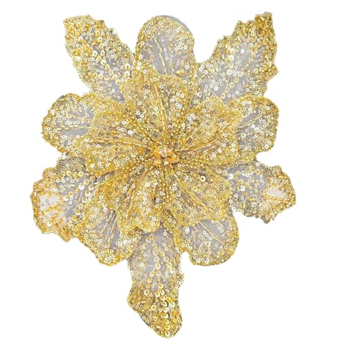 Auffällige Blumengewebeanwendungen Mit Pailletten Auf Flecken Für Hochzeits/Abendkleid Kleidungsflecken Mit Pailletten Nähen Nähen von OAJABBGE