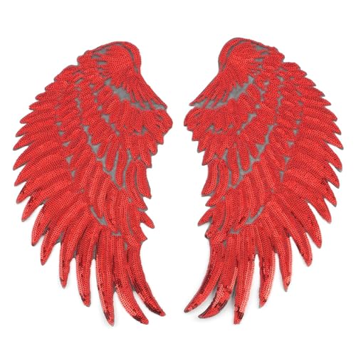 Kleidung Badge Applices Flügel Bestickte Flecken Auf Applikationen Blitzkostüm Pailled Flügel Dekorative Patches Genäht von OAJABBGE