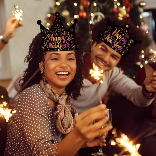 OAJABBGE 12pcs Neujahrsparty Papierhut Für Erwachsene Kinder Frohes Neujahrspartyhut Neujahrs Partyzubehör Für Wohnkerndekorationen von OAJABBGE