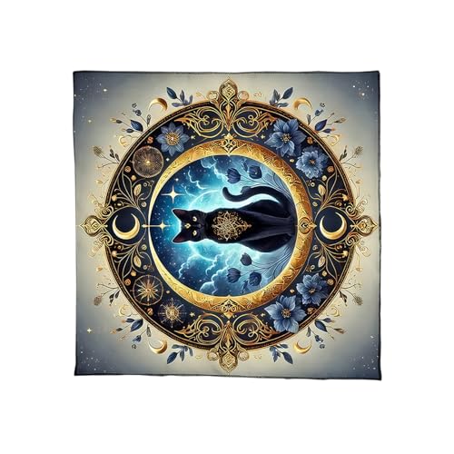 OAJABBGE Katzen Blumenmuster Astrologie Tischdecke Tarots Göttliche Tischdecke Altars Stoffbrettspiel Accessoire Kartentisch Tuch Wand Dekore OAJABBGE Katzen Blumenmuster Astrologie Tischdecke Tarots Göttliche Tischdecke Altars Stoffbrettspiel Accessoire Kartentisch Tuch Wand Dekore von OAJABBGE