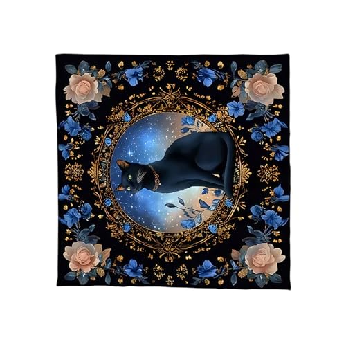 OAJABBGE Katzen Blumenmuster Astrologie Tischdecke Tarots Göttliche Tischdecke Altars Stoffbrettspiel Accessoire Kartentisch Tuch Wand Dekore OAJABBGE Katzen Blumenmuster Astrologie Tischdecke Tarots Göttliche Tischdecke Altars Stoffbrettspiel Accessoire Kartentisch Tuch Wand Dekore von OAJABBGE