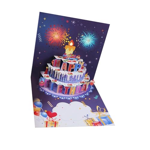 OAJABBGE Musical Happy Birthday Card Mit Licht Und Ton Leuchten Begrüßungskarten Musikeffekt Für Kinder Erwachsene LED Leuchten Begrüßung von OAJABBGE