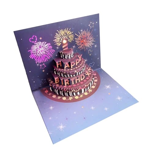 OAJABBGE Musical Happy Birthday Card Mit Licht Und Ton Leuchten Begrüßungskarten Musikeffekt Für Kinder Erwachsene LED Leuchten Begrüßung von OAJABBGE