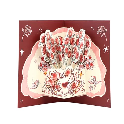 OAJABBGE Valentinstagskarten 3D Popup Grußkarte Für Glückliche Jubiläum von OAJABBGE