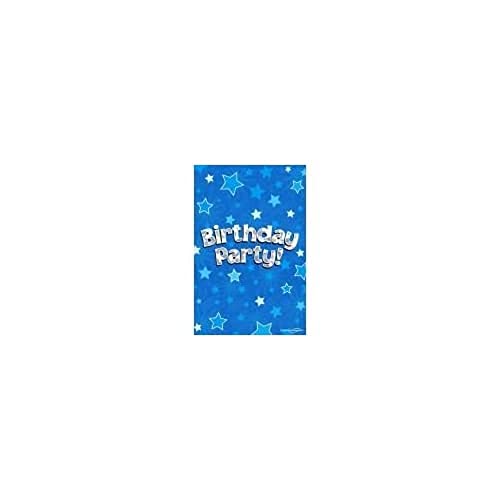 OAKTREE UK 635159 Geburtstagseinladungen/Umschläge, Blau, holografisch, 8 Stück von OAKTREE UK