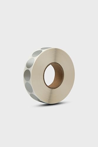 OAKWOOD Schusspflaster & Punktetiketten rund | Ø19mm – 2.000 Stück in Spenderbox | Schwarz, Weiß, Gold, Silber, Neongelb | Markierungspunkte für Sport, Büro, Kalender, Organisation (Silber) von OAKWOOD