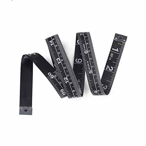 Doppelseitiges Maßband, Körpermesslineal, 60 Zoll Nähtuch-Schneiderband for Brust- und Taillenumfang, Schwarz, 1 Stück von OAOAO