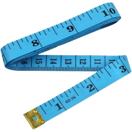 Körpermaßband, 150 cm Lineal for den menschlichen Körper, 1,3 cm breites Nähbandmaß, Zentimeterskala, 1 Stück(Blue) von OAOAO